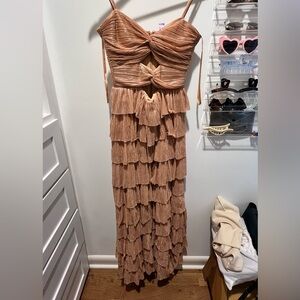 Gold Dress with Cutouts